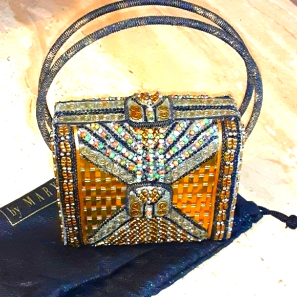 MARY FRANCES EVENING MID SMALL HANDLE  HANDBAG COLLECTIBLE Regency Core - Picture 2 of 14